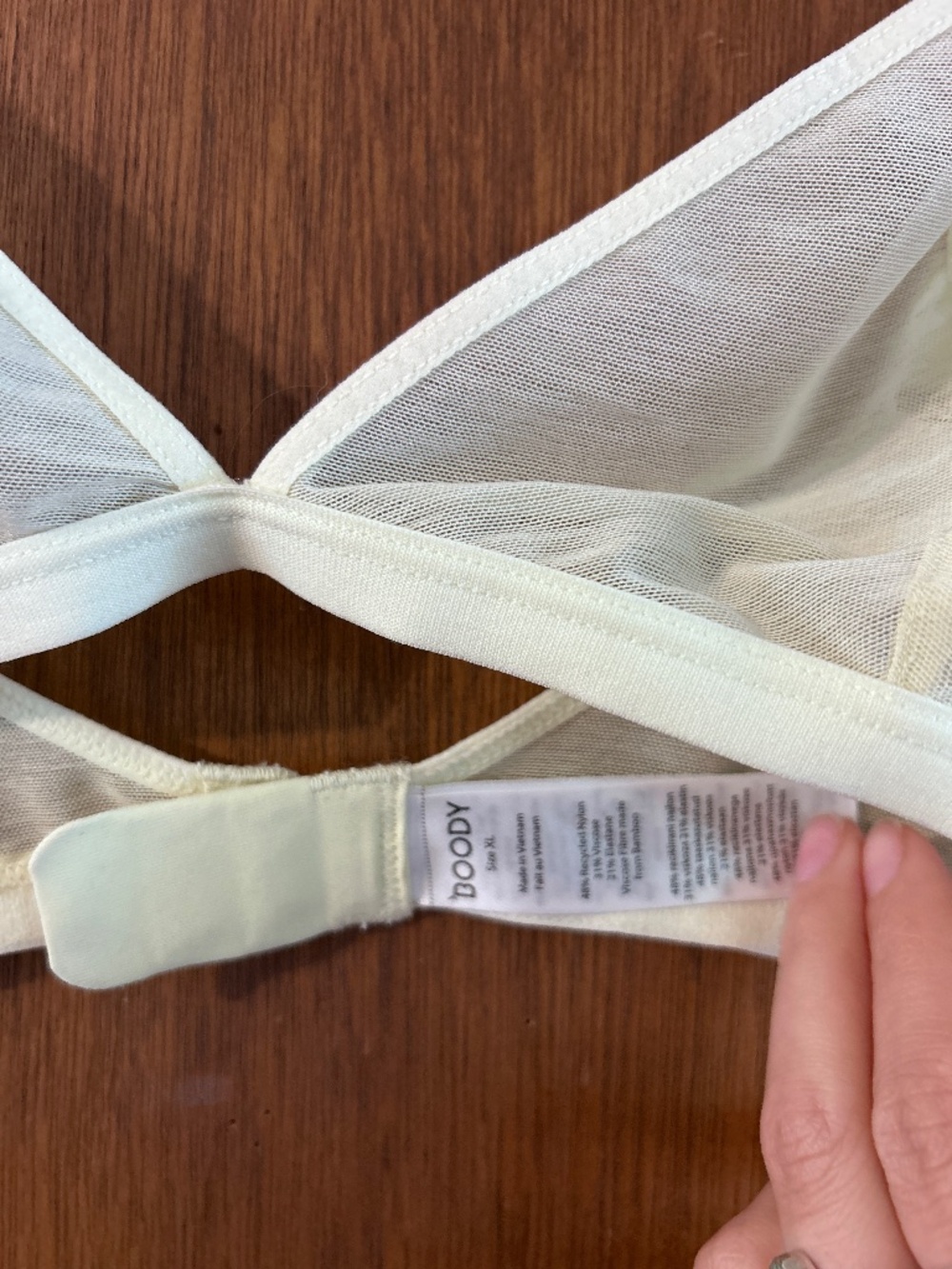 NWOT BOODY triangle mesh bralette - Picture 6 of 7